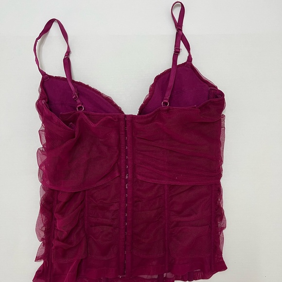La Senza - y2k mesh ruched corset bustier top - size L - Picture 12 of 14